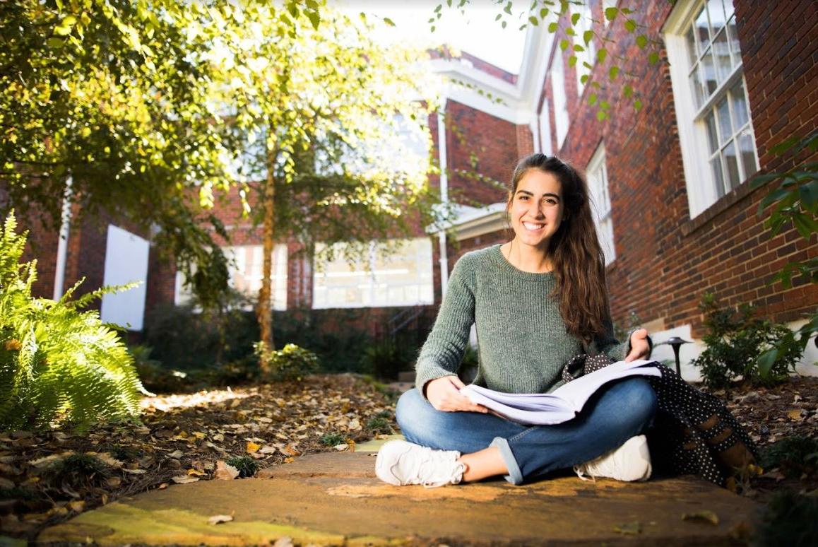 student studying